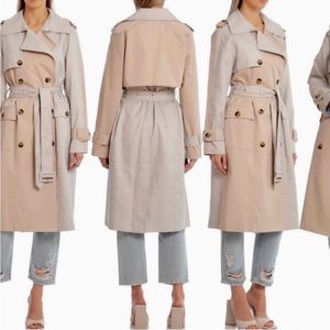 Avec‎ Les Filles Color block Raglan Trench Coat Size Medium NWT